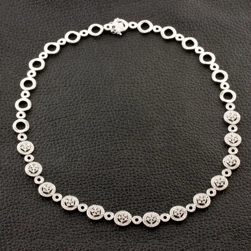 Diamond Circle Motif Necklace