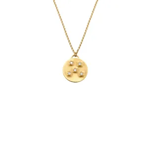 Diamond Disc Pendant Necklace