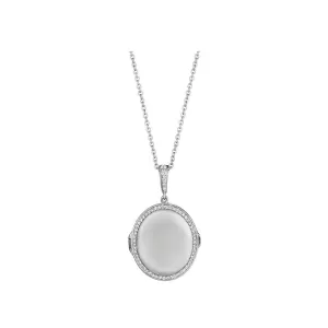 Diamond Oval Locket Pendant