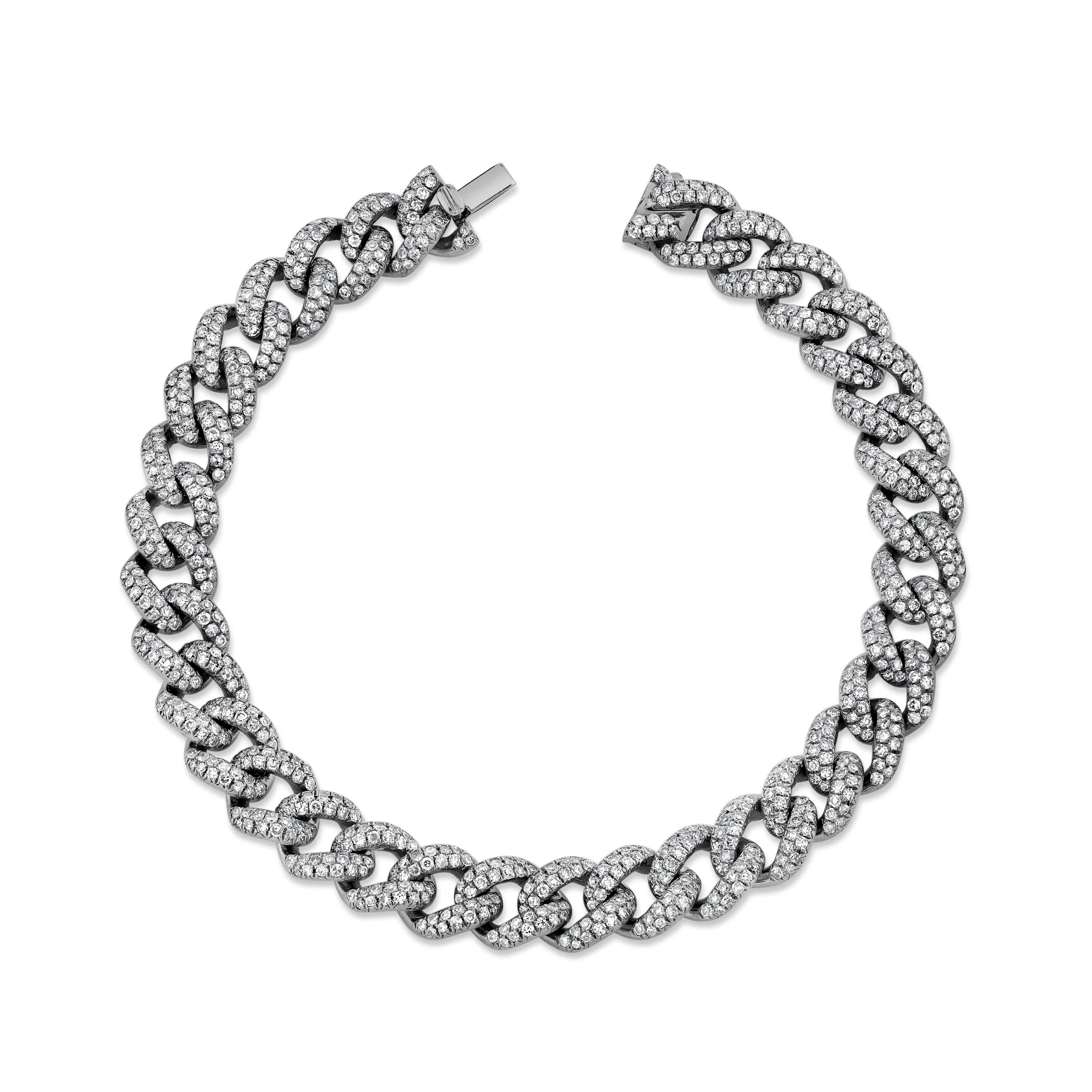 DIAMOND PAVE MEDIUM LINK BRACELET