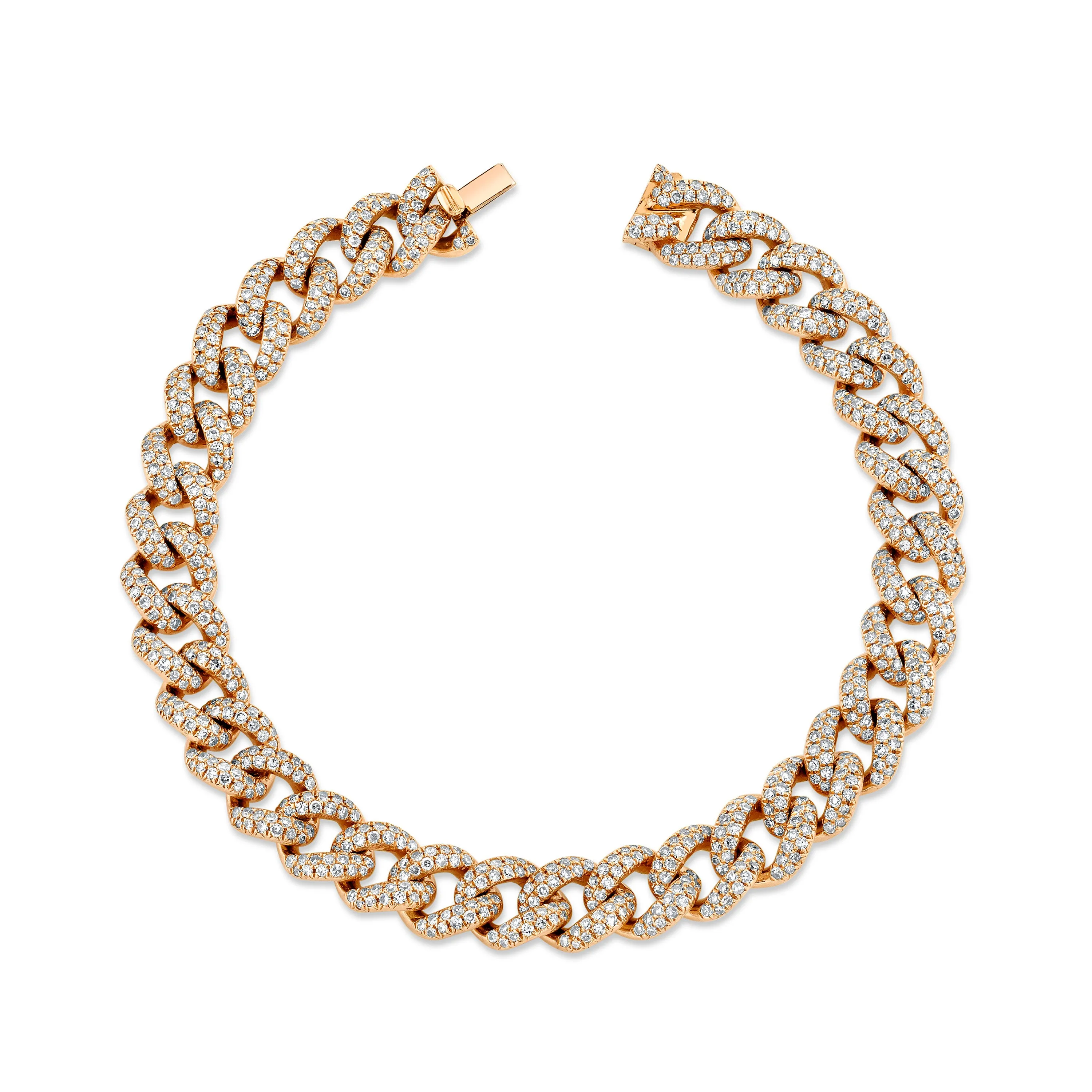 DIAMOND PAVE MEDIUM LINK BRACELET