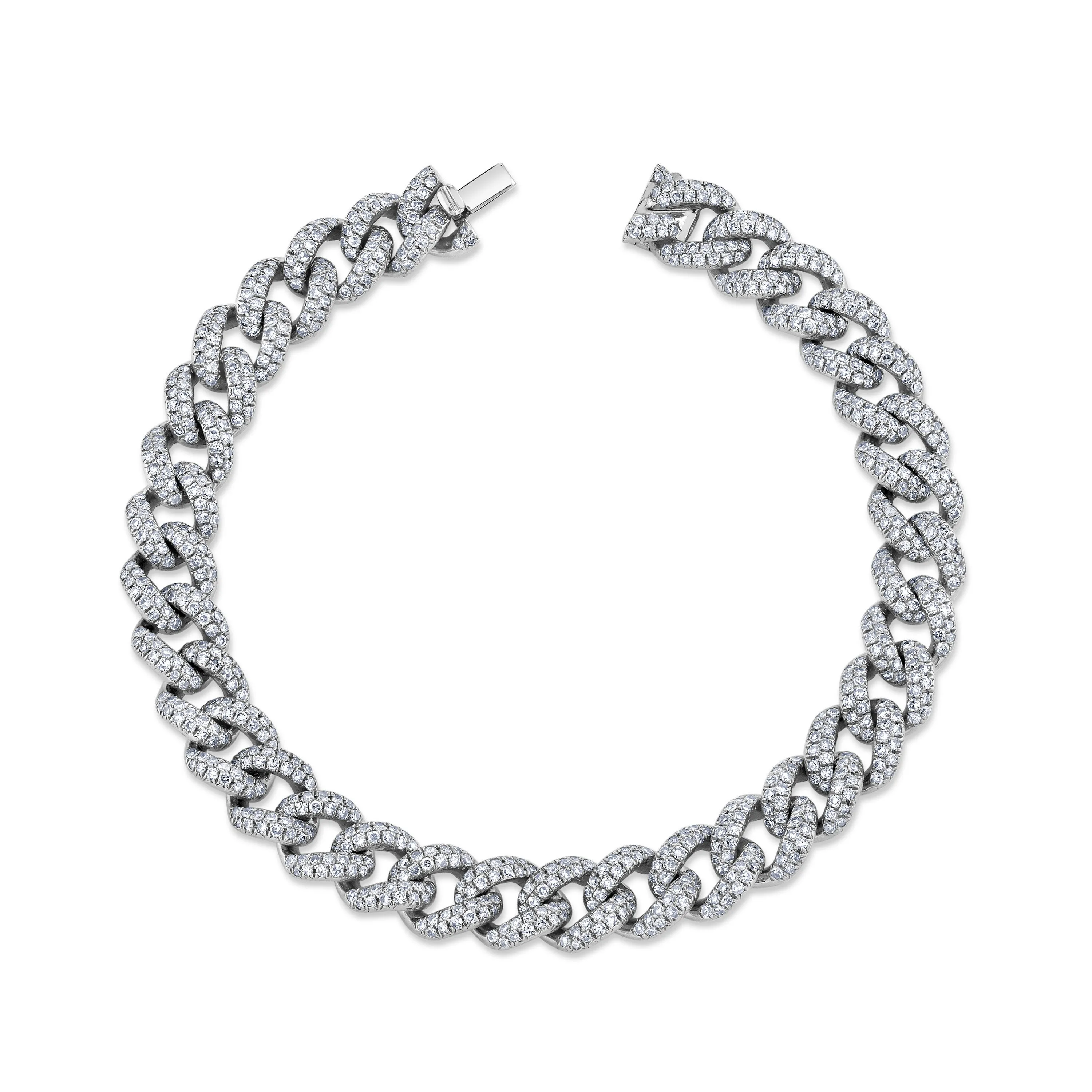 DIAMOND PAVE MEDIUM LINK BRACELET