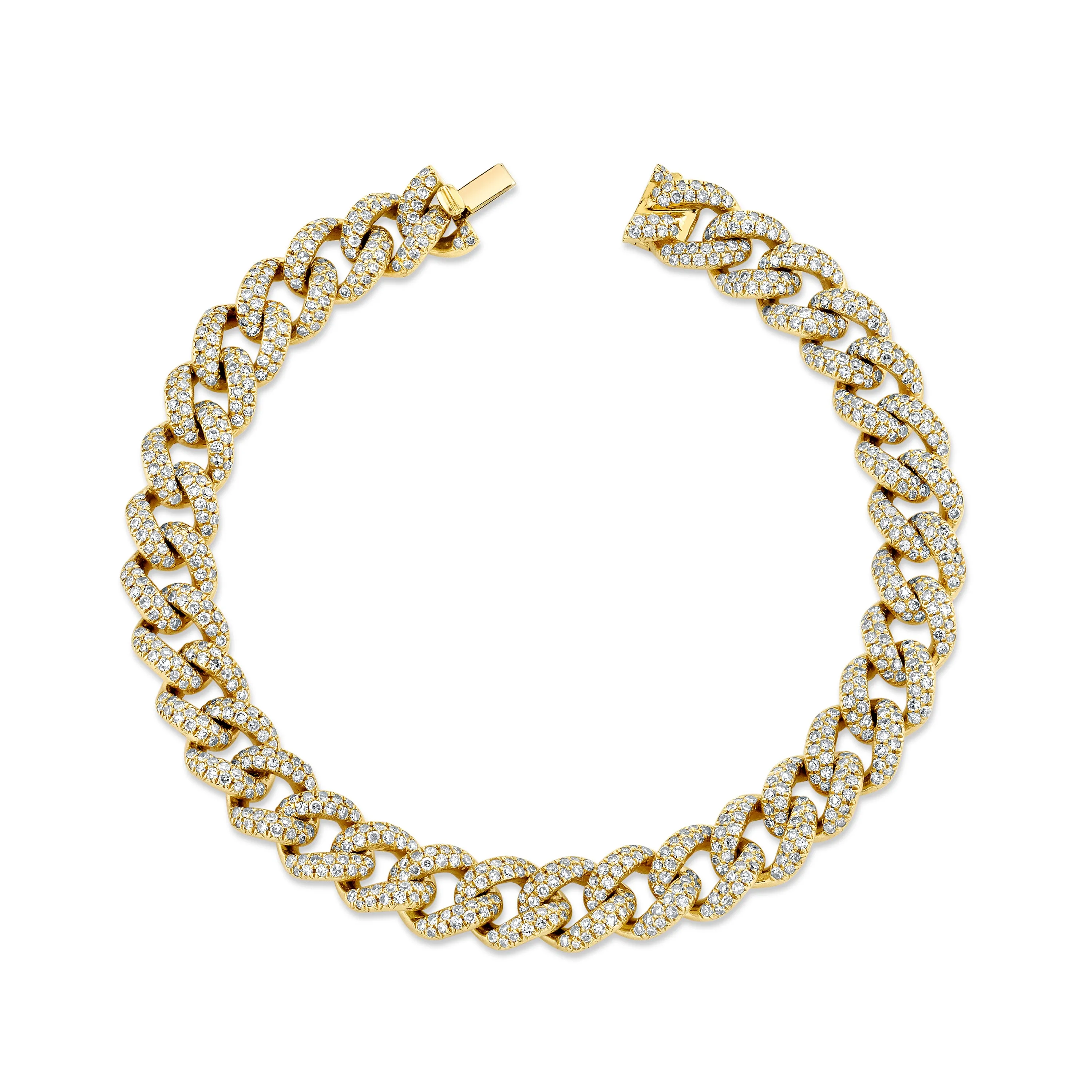 DIAMOND PAVE MEDIUM LINK BRACELET