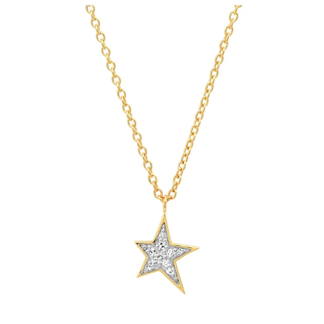 Diamond Star Charm Necklace