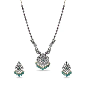 Elanor Nakshatra CZ Long Necklace Set