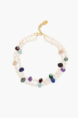 Etienne Pearl Necklace Multi Mix