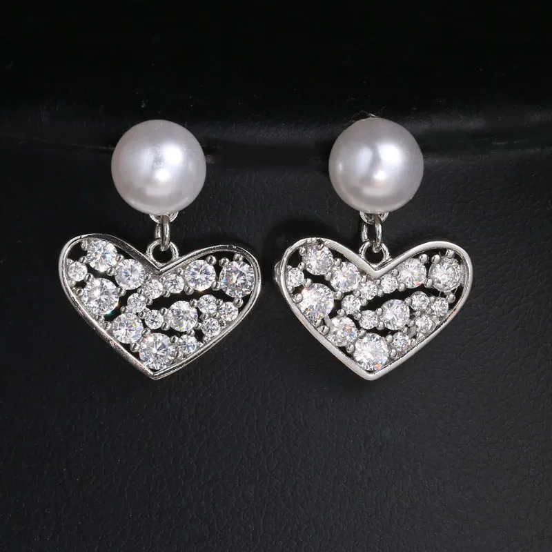 Fabulous Zircon Pearl Drop Earrings Collection