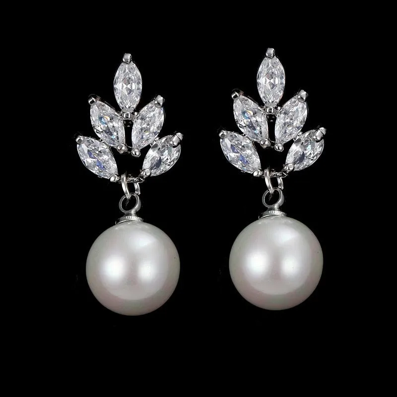 Fabulous Zircon Pearl Drop Earrings Collection