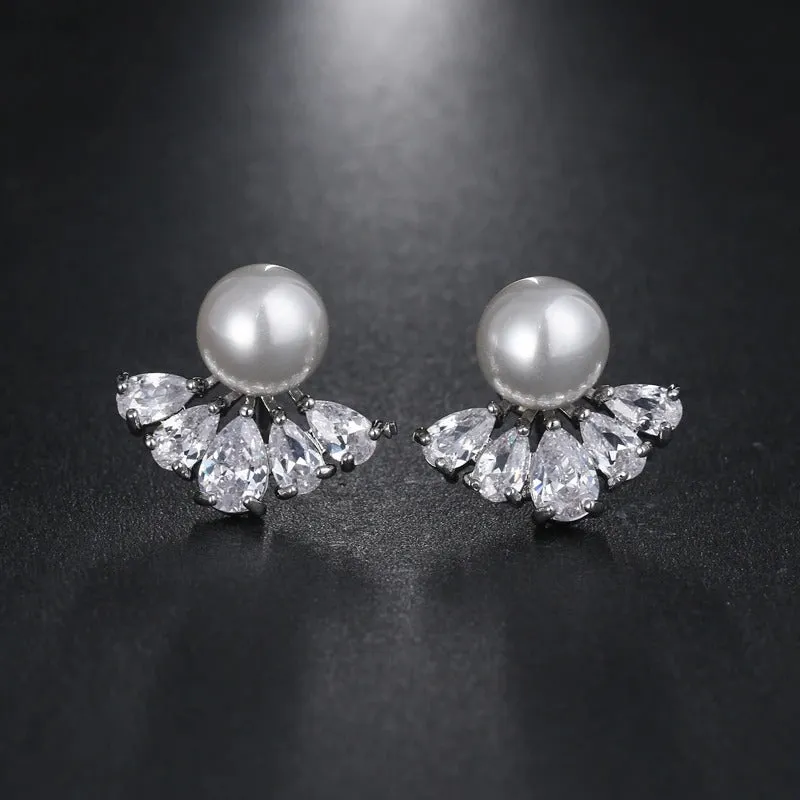 Fabulous Zircon Pearl Drop Earrings Collection