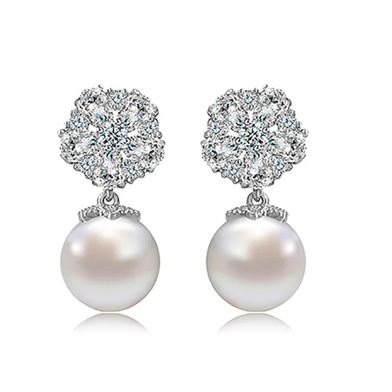 Fabulous Zircon Pearl Drop Earrings Collection