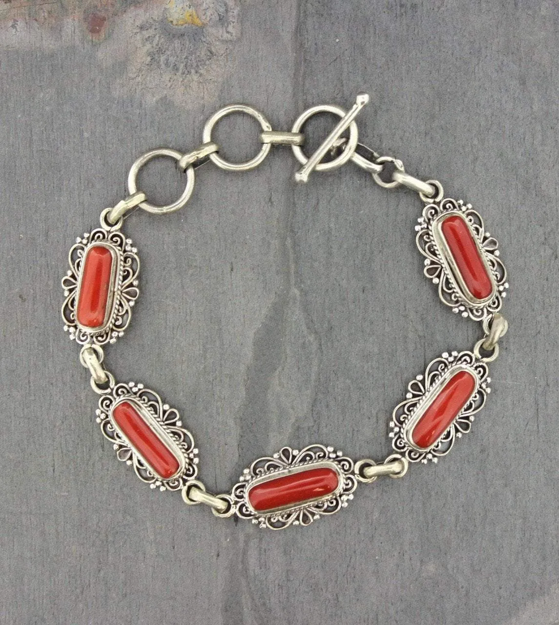 Five Corals Bracelet