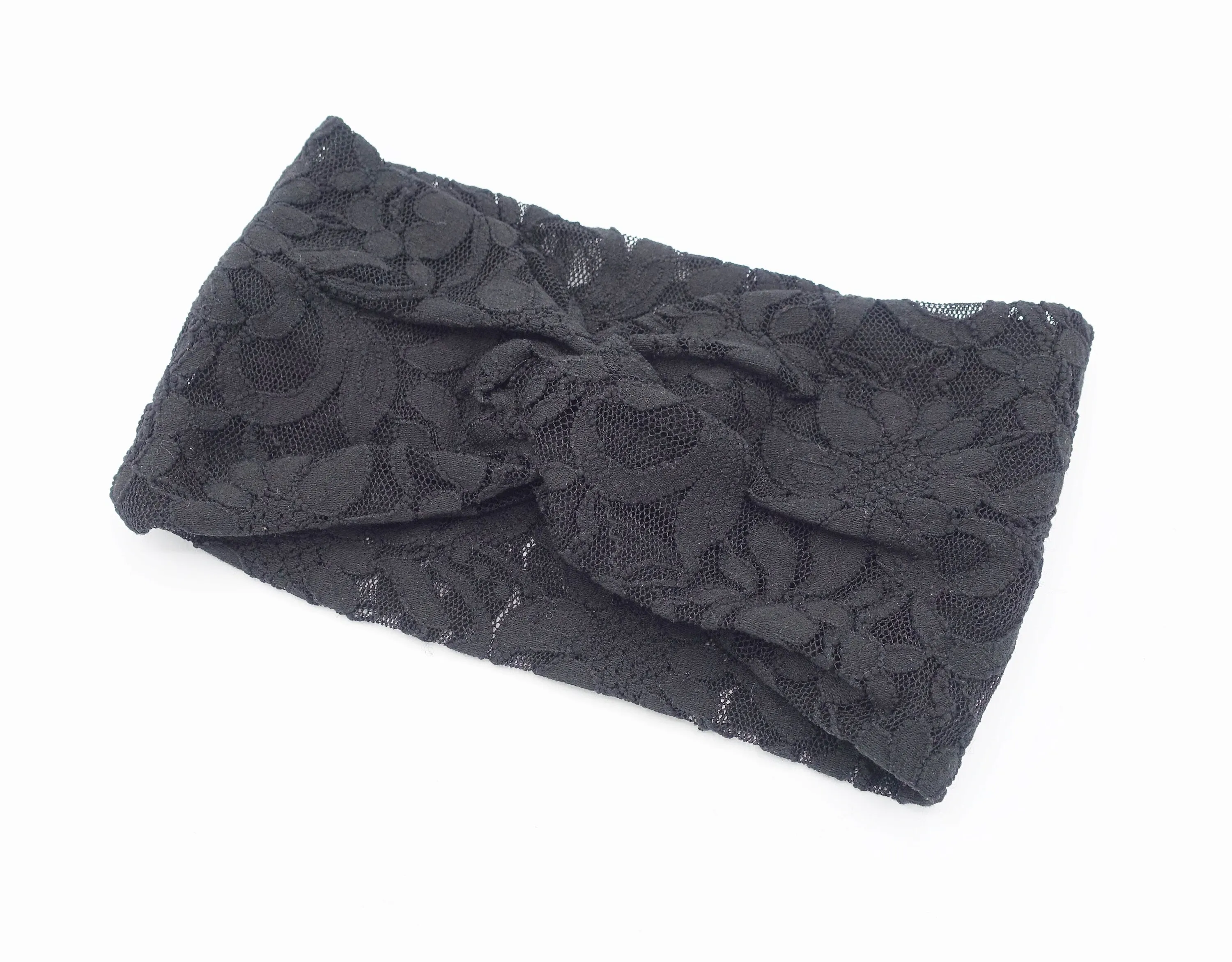 flower lace span headband floral turban headwrap for women