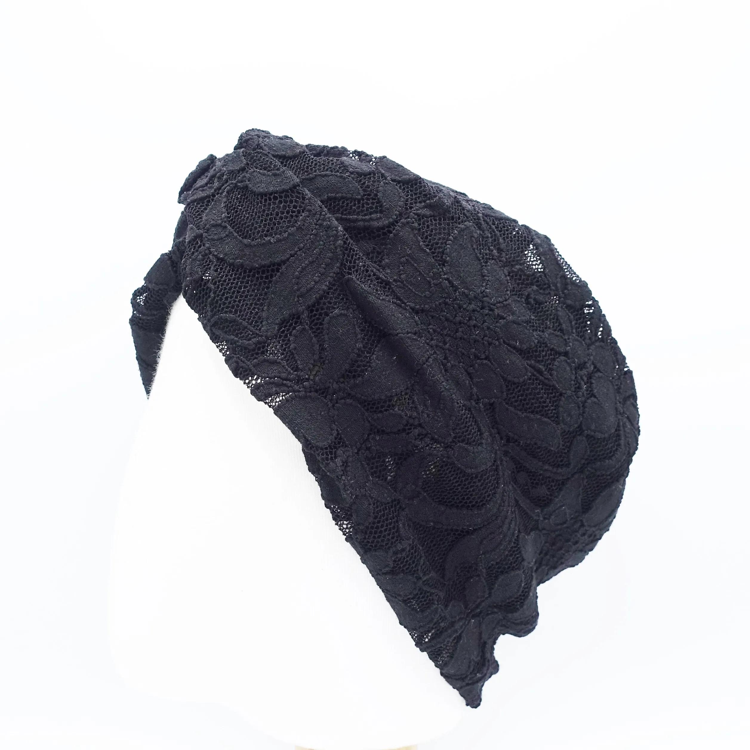 flower lace span headband floral turban headwrap for women