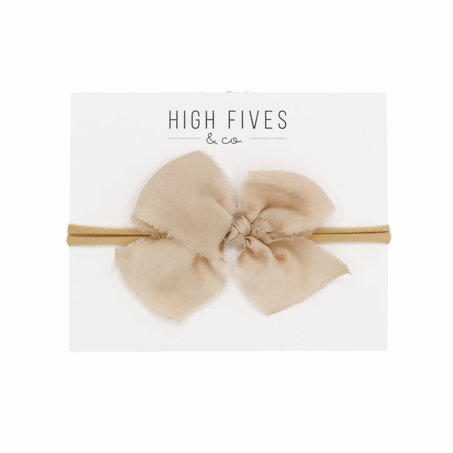 Fringed Silk-Like Chiffon Bow Nylon Headband