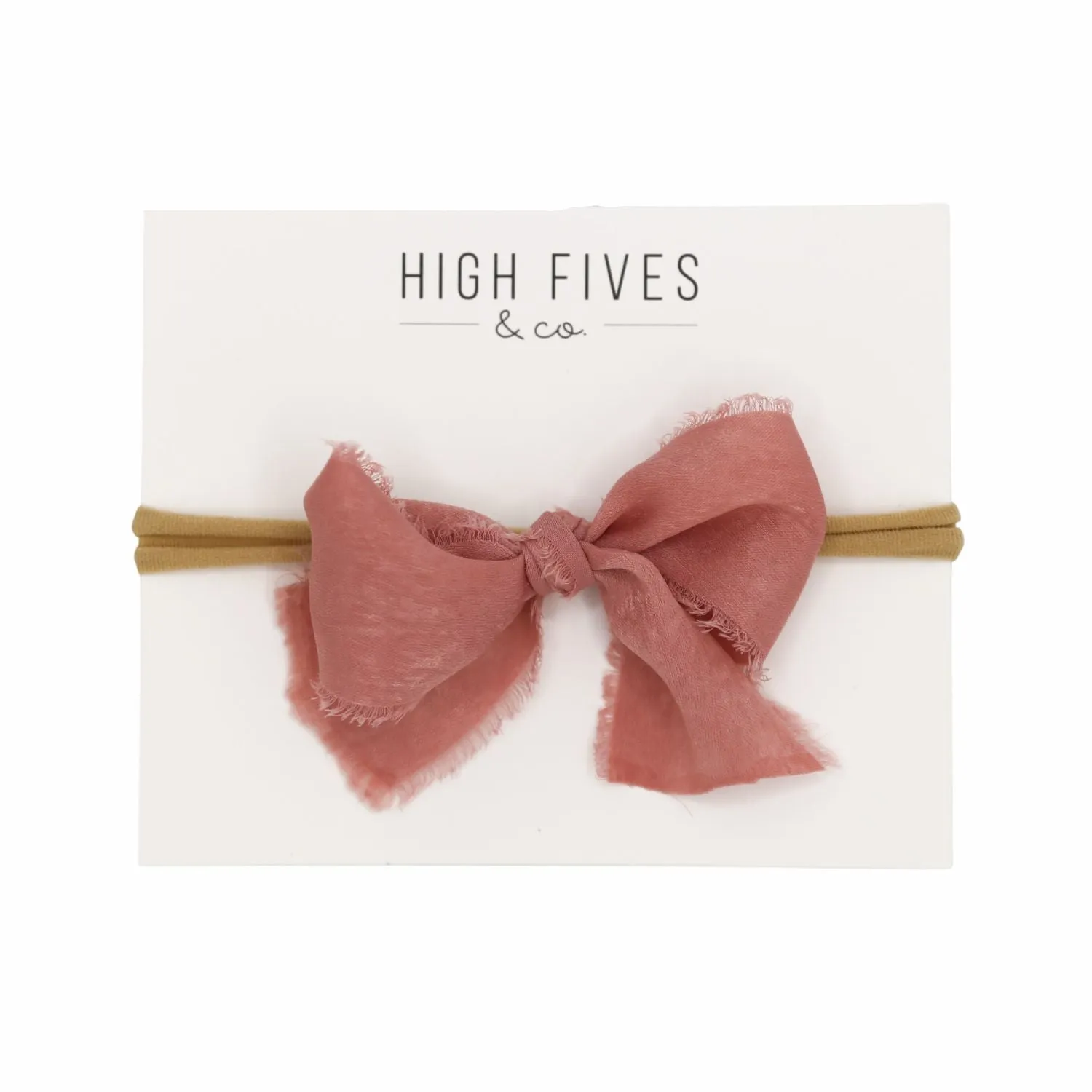 Fringed Silk-Like Chiffon Bow Nylon Headband