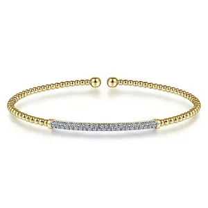 Gabriel 14k  0.35 Carat Diamond Bangle Bracelet, Available in White, Rose and Yellow Gold