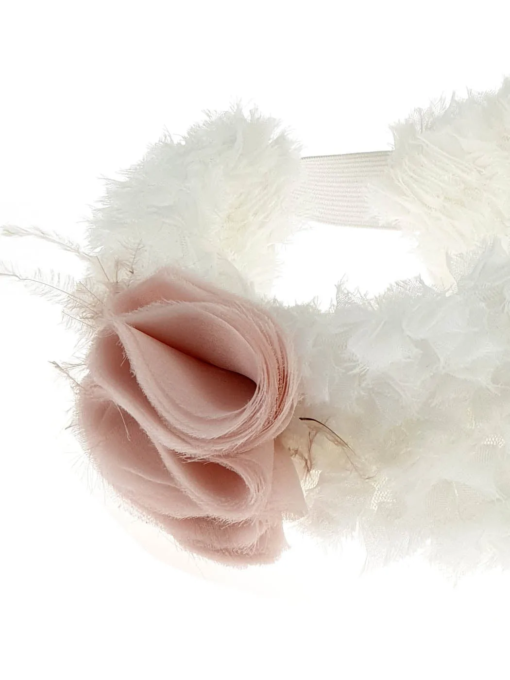 Girl's Hair ribbon with silk flower - MERSIN