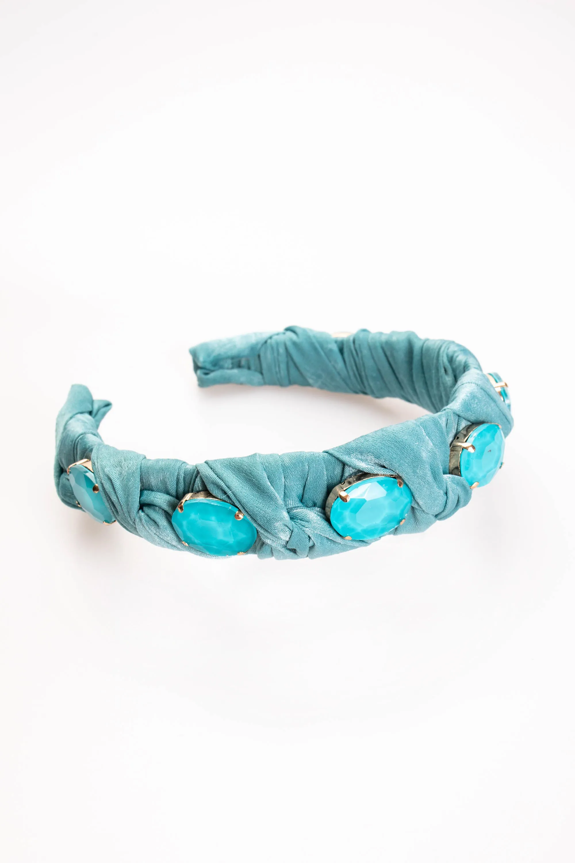 Glass Stone Knotted Headband