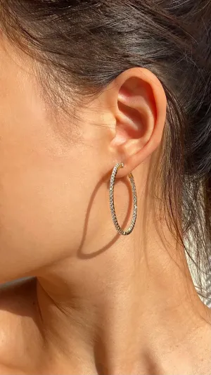 Glow Up Gold Plating Large  Size Hoops