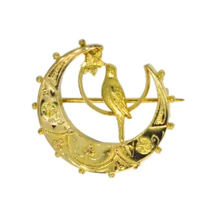 Gold Bird Brooch