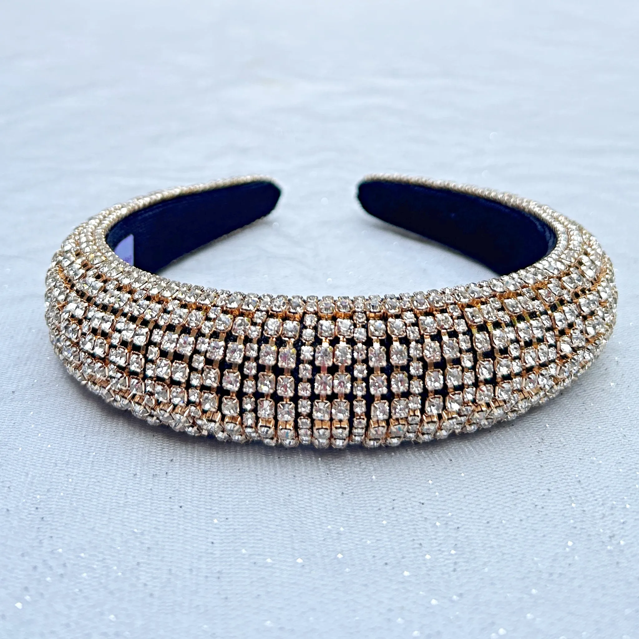 Gold Headband with Diamante Statement Headband