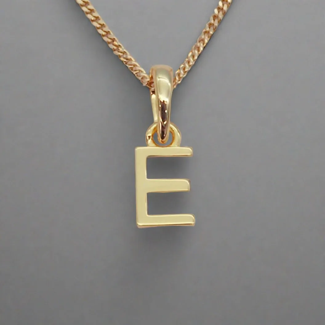 Gold Initial and March Aquamarine Birthstone Necklace