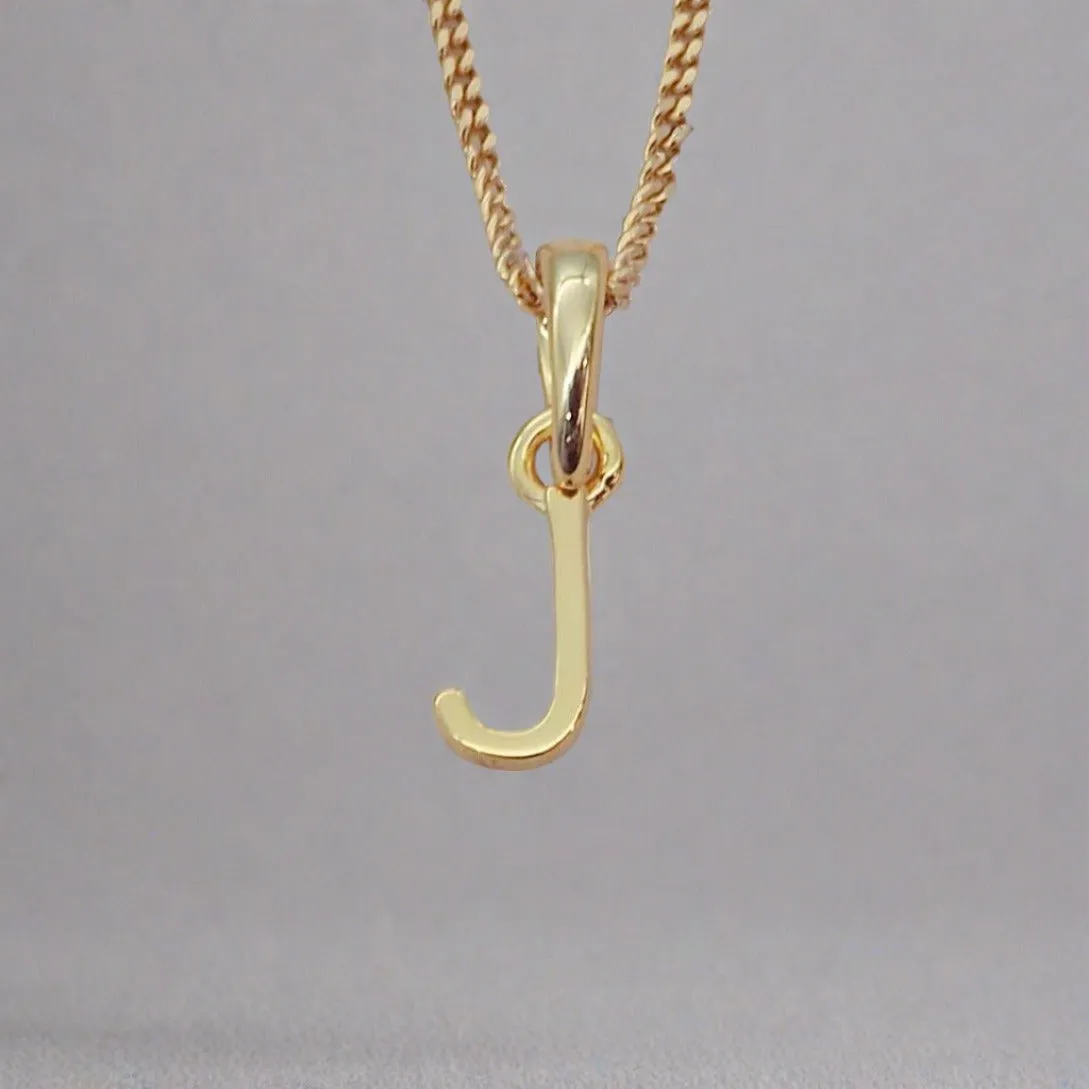 Gold Initial and March Aquamarine Birthstone Necklace