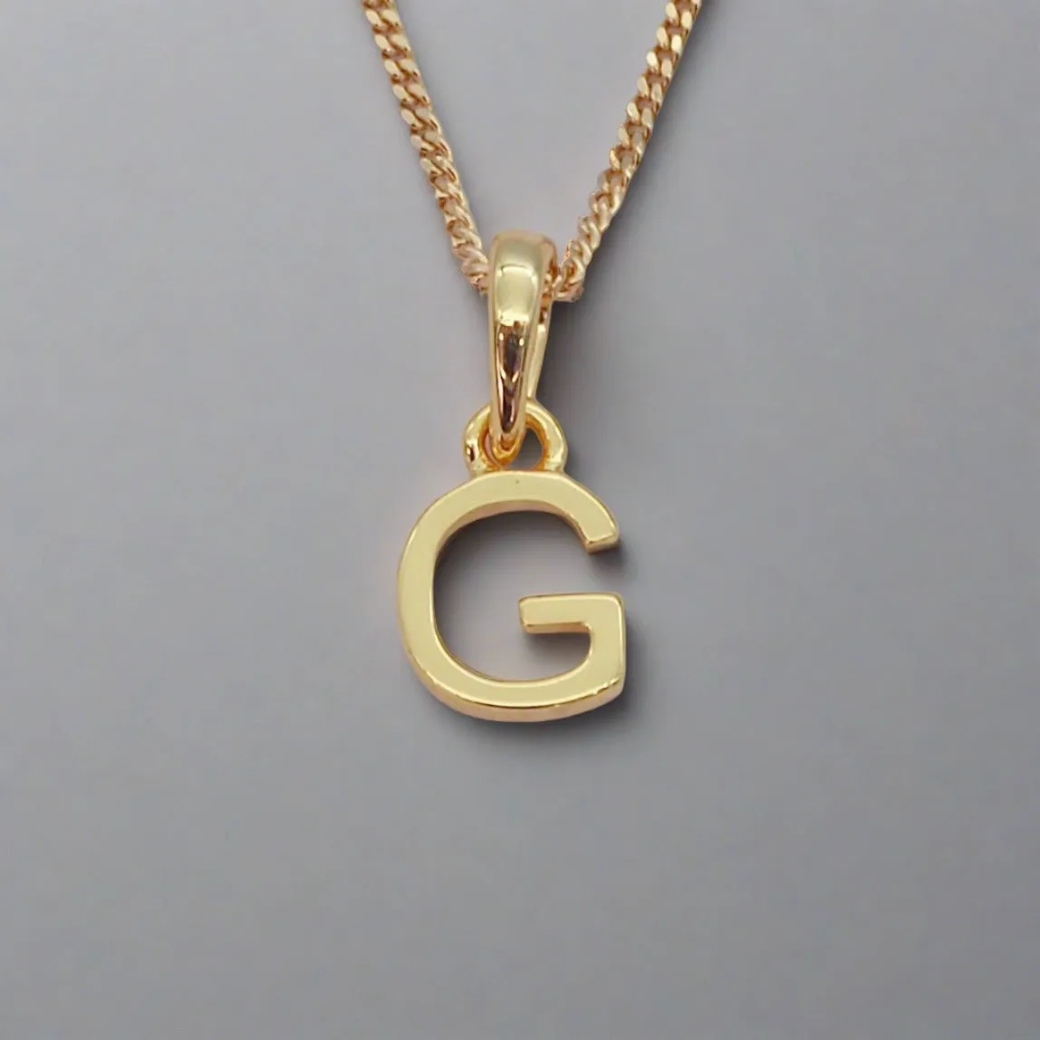 Gold Initial and March Aquamarine Birthstone Necklace