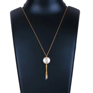 Gold-plated Pearl Brass Pendant