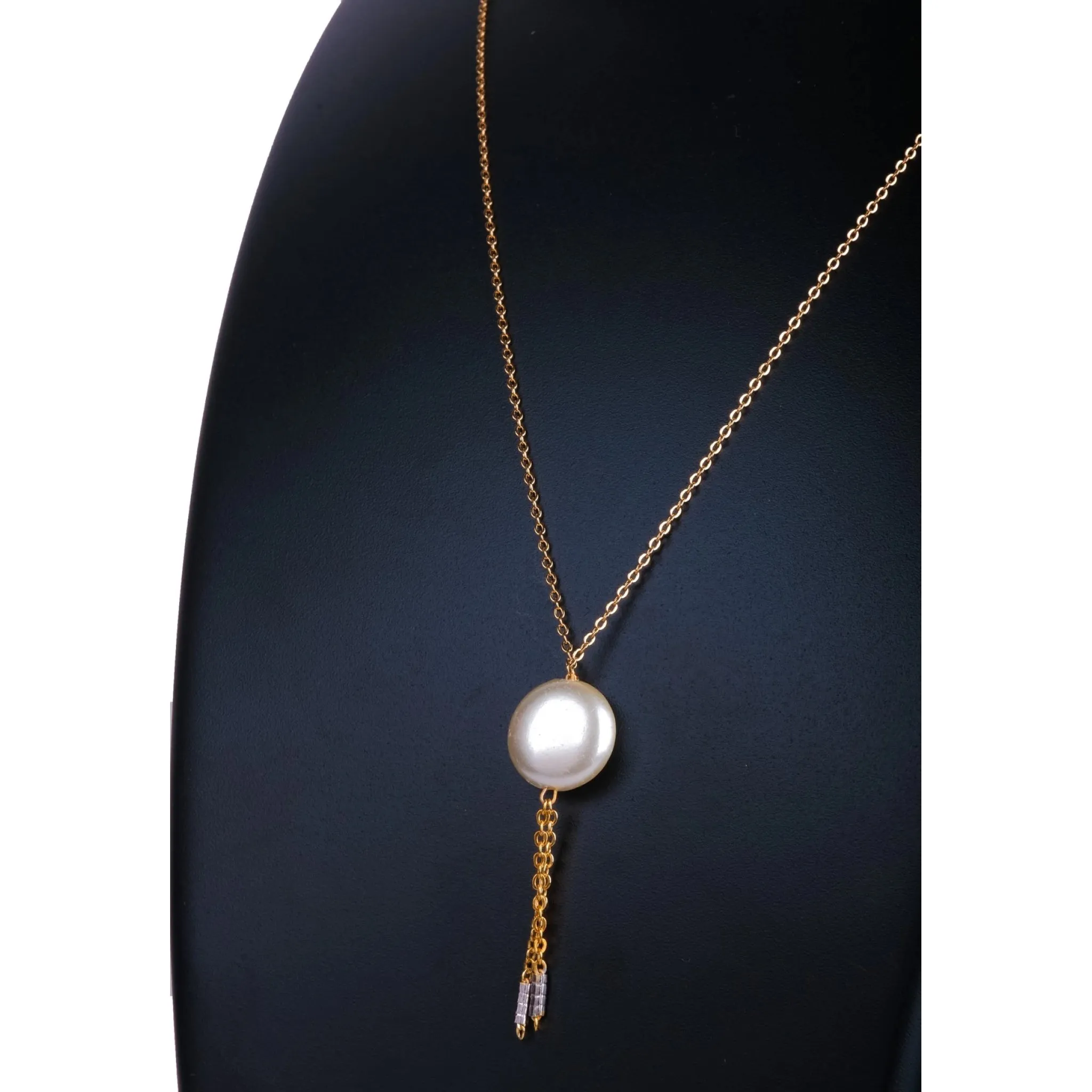 Gold-plated Pearl Brass Pendant