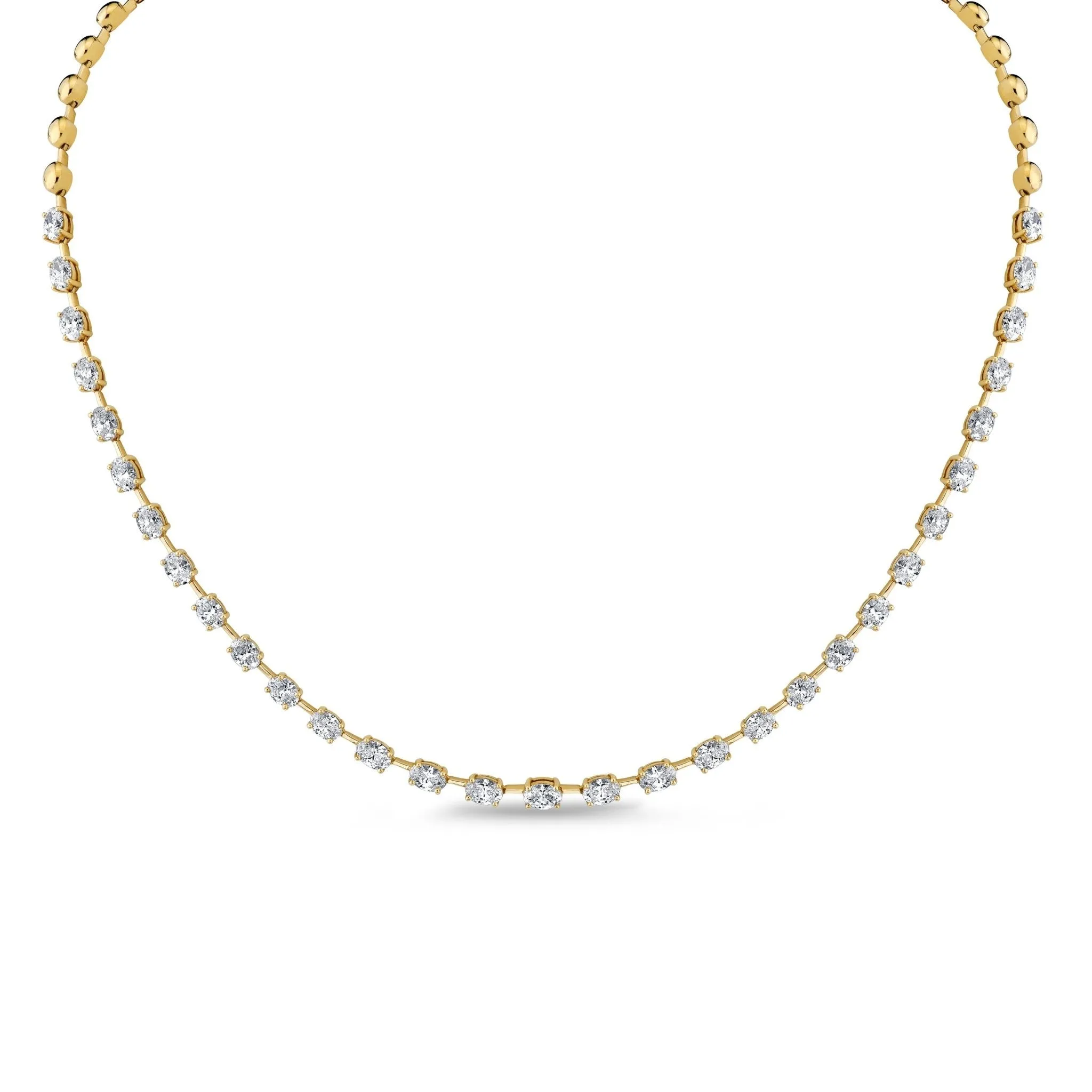 Half-Way Oval-Cut Diamond Necklace