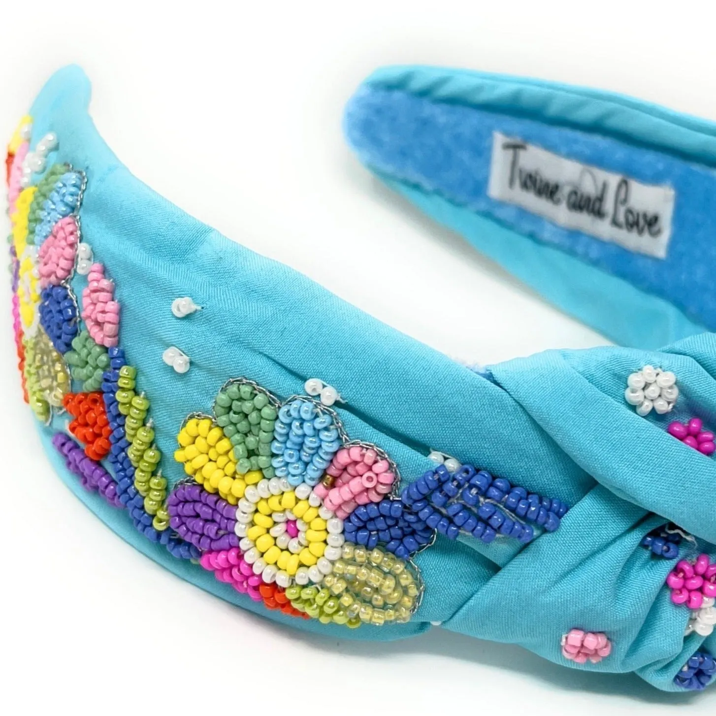 Hand Beaded Celeste Knot Headband