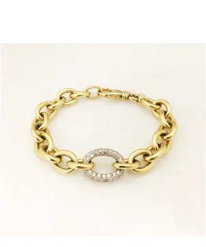 Handmade Cable Bracelet | 18 Karat Yellow Gold & Diamonds | Limited Edition