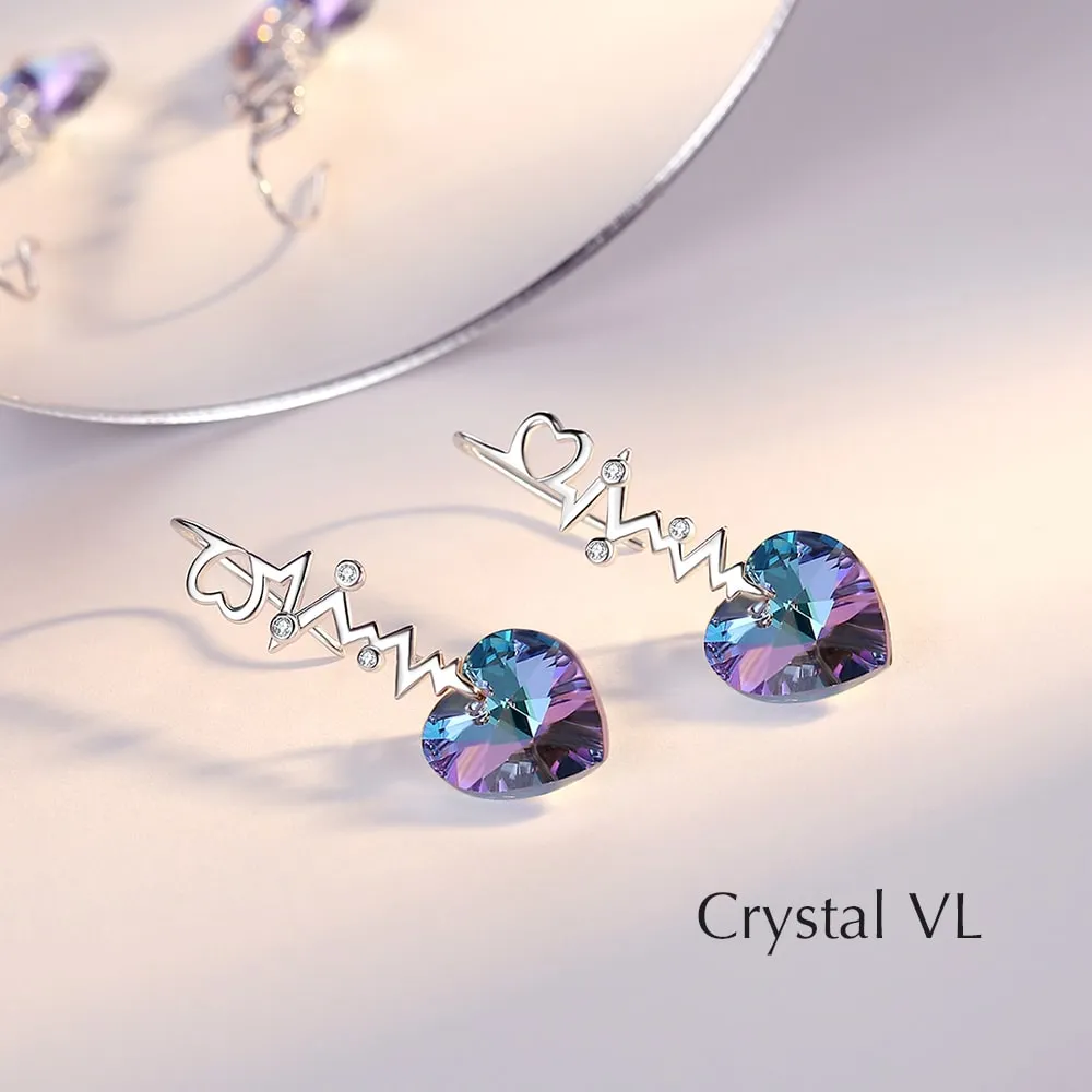 ”Heartbeat“Crystal Earrings Jewelry