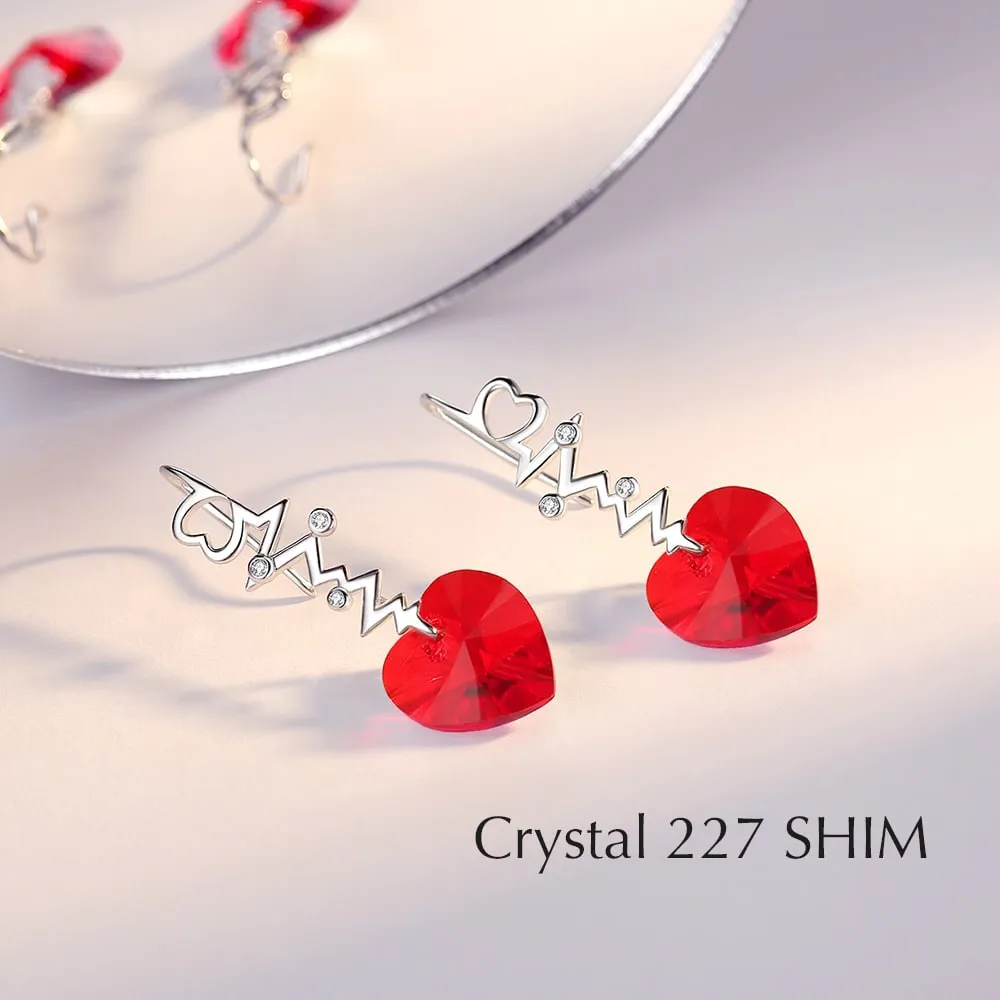 ”Heartbeat“Crystal Earrings Jewelry