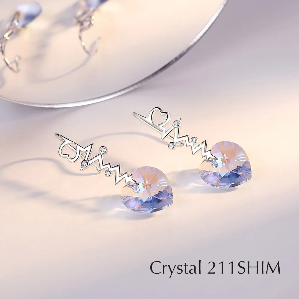 ”Heartbeat“Crystal Earrings Jewelry