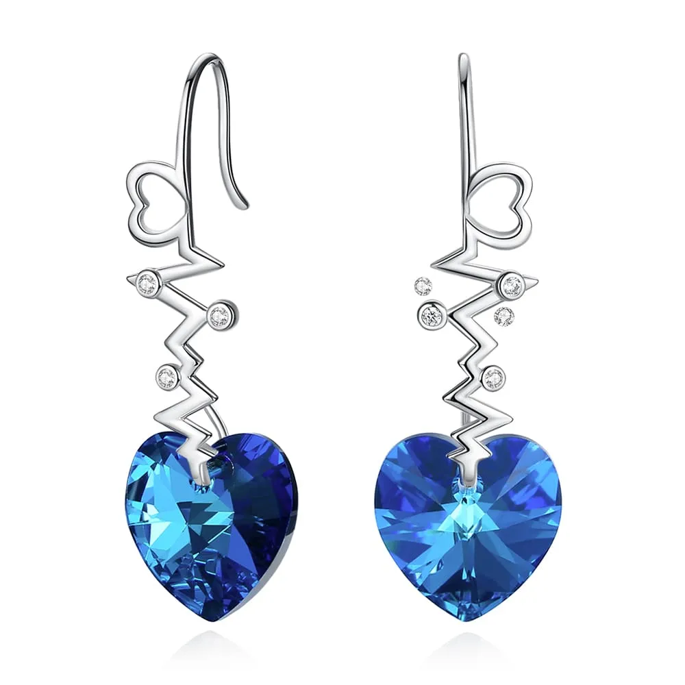 ”Heartbeat“Crystal Earrings Jewelry