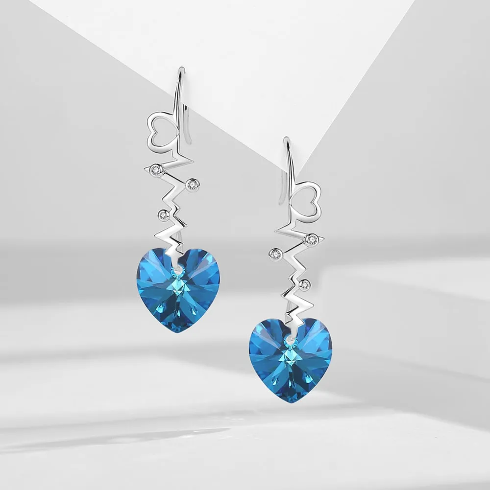 ”Heartbeat“Crystal Earrings Jewelry