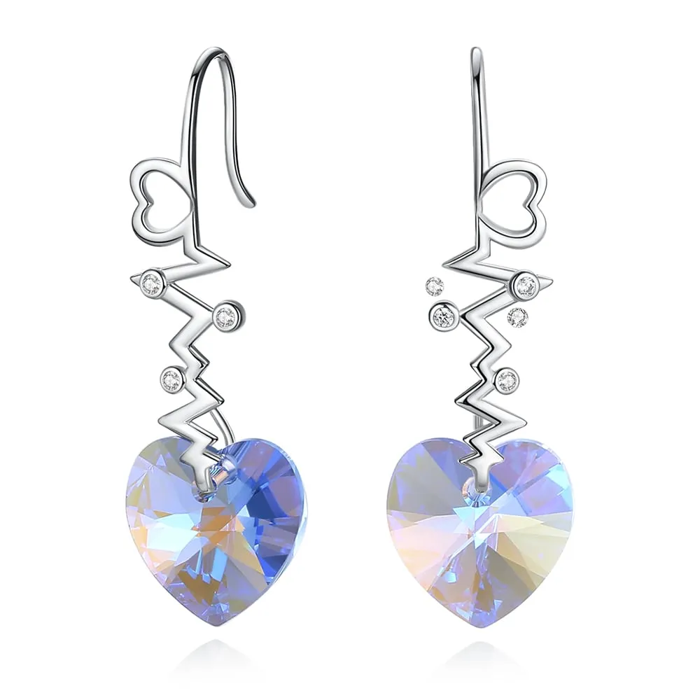 ”Heartbeat“Crystal Earrings Jewelry