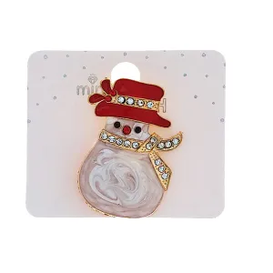 JAH48438 - Christmas Snowman Brooch