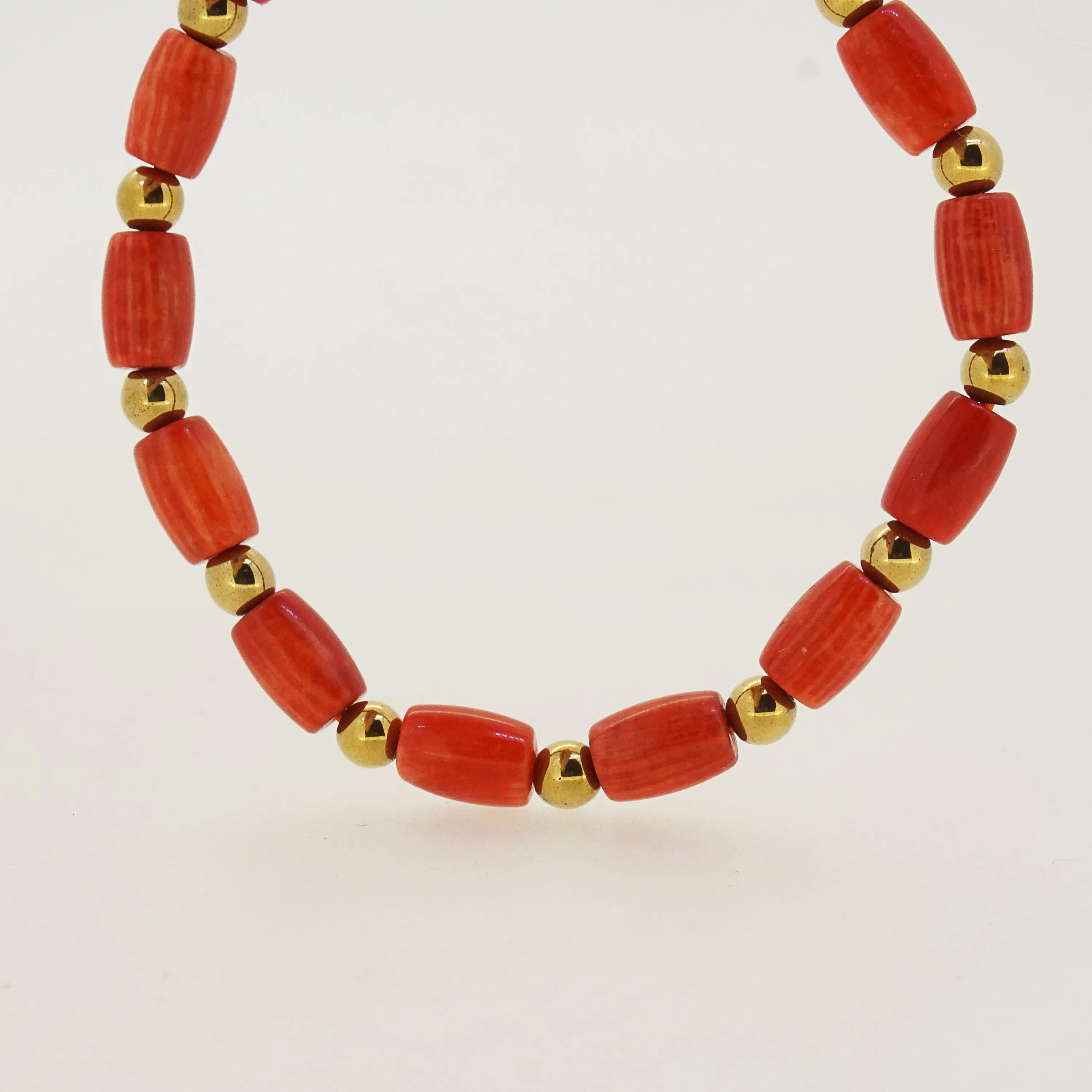 Japanese Coral with Gold Hematite