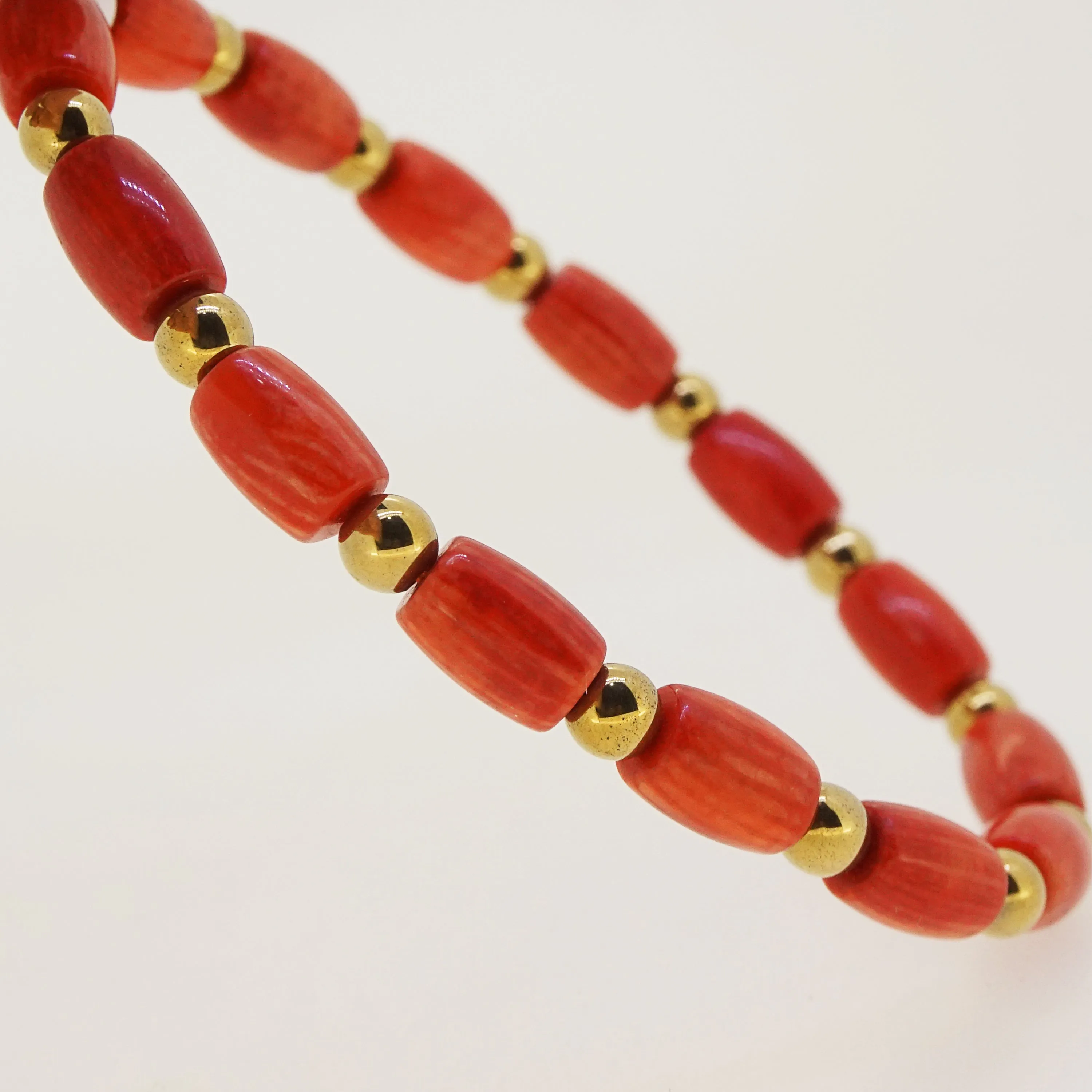 Japanese Coral with Gold Hematite