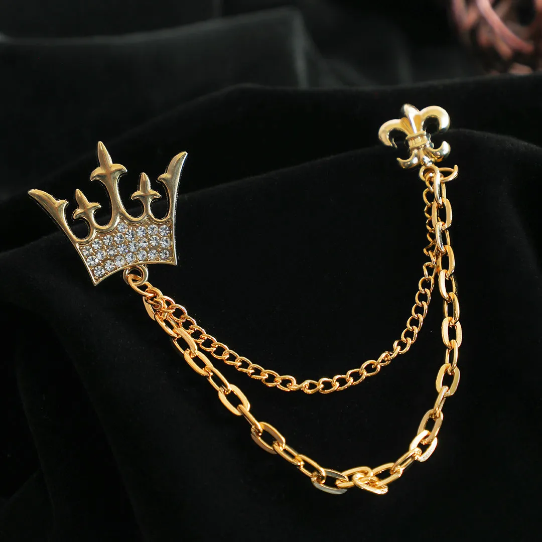 Kavove The Club King Golden Colour Brooch