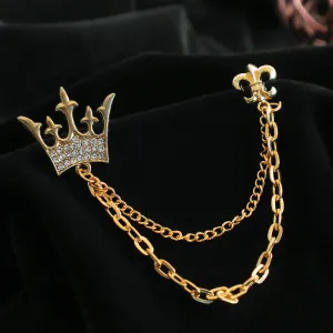 Kavove The Club King Golden Colour Brooch