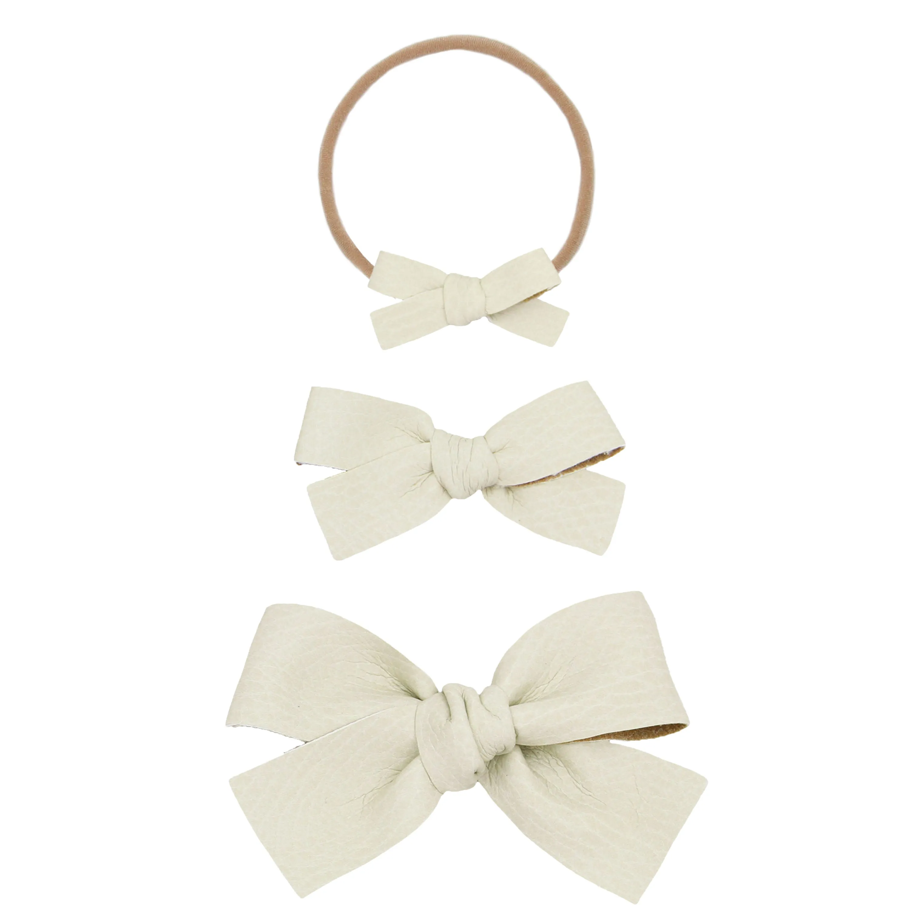 Leather 3 Pack - Primrose Bow Headbands