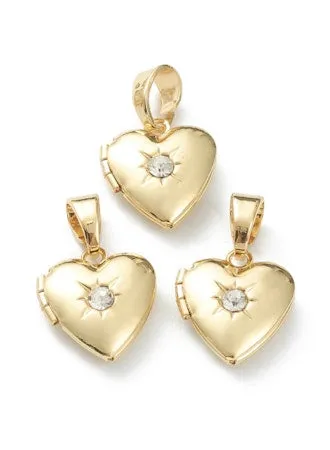 Locket Heart CZ Charms