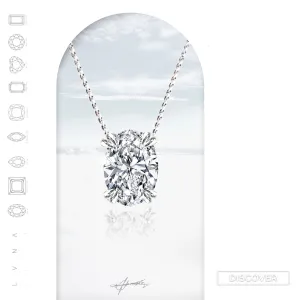 #LoveLVNA | Oval Solitaire Diamond Necklace