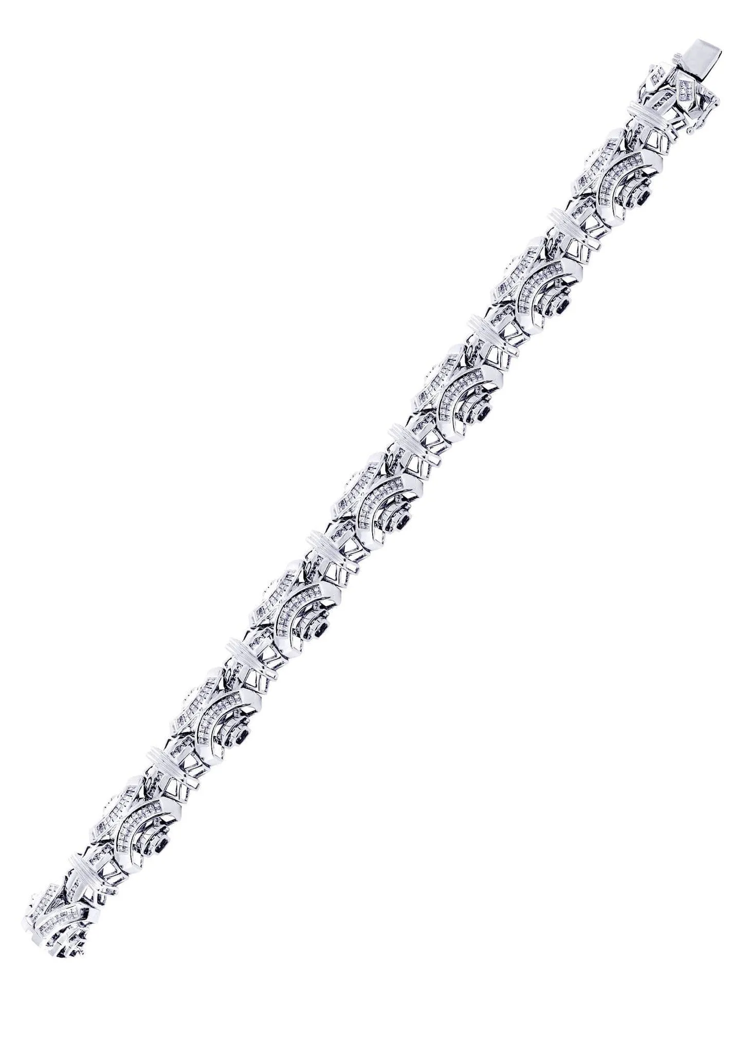 Mens Diamond Bracelet White Gold| 4.63 Carats| 52.72 Grams