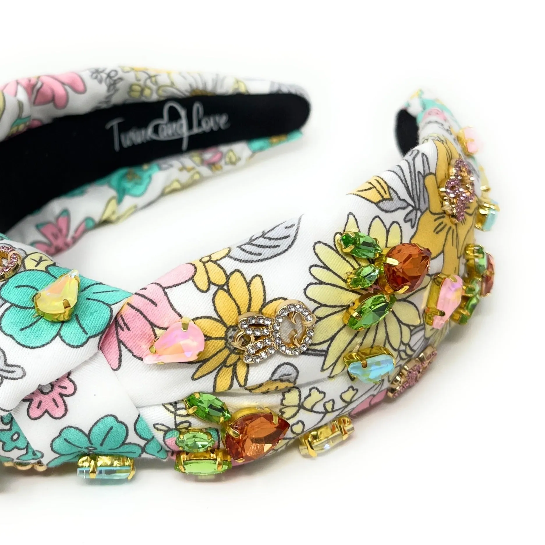 New! Hand Sewn Easter Liberty Jeweled Knot Headband