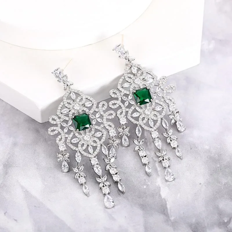 【ODN-E1241】2022 White Zircon Earrings New Trend Fashion Earrings Female Niche Design Earrings